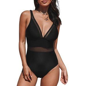 CUPSHE Women Swimsuit One Piece V Neck